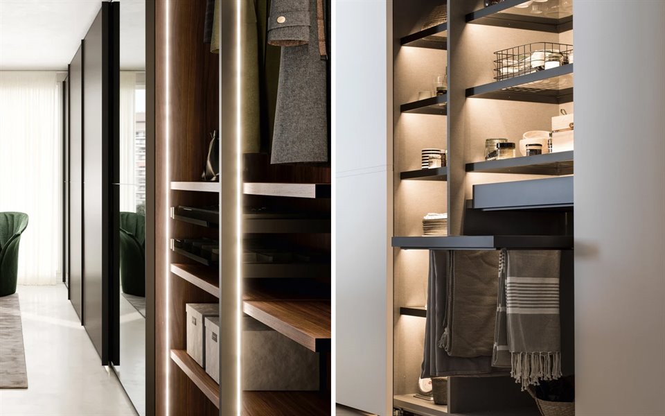 Kastinterieur Kledingkasten verlichting BedHabits